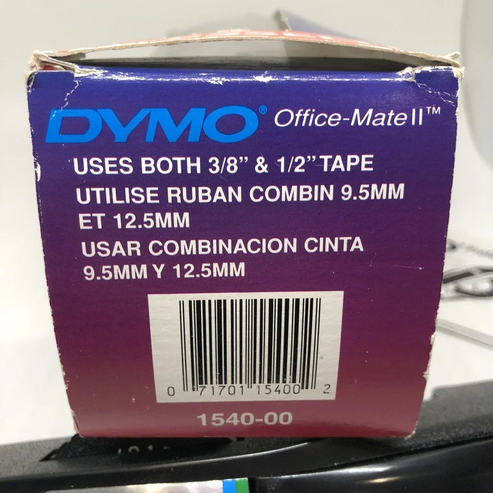 DYMO Office Mate II 1540-00 Embossing Label Maker EUC Open Box 3/8